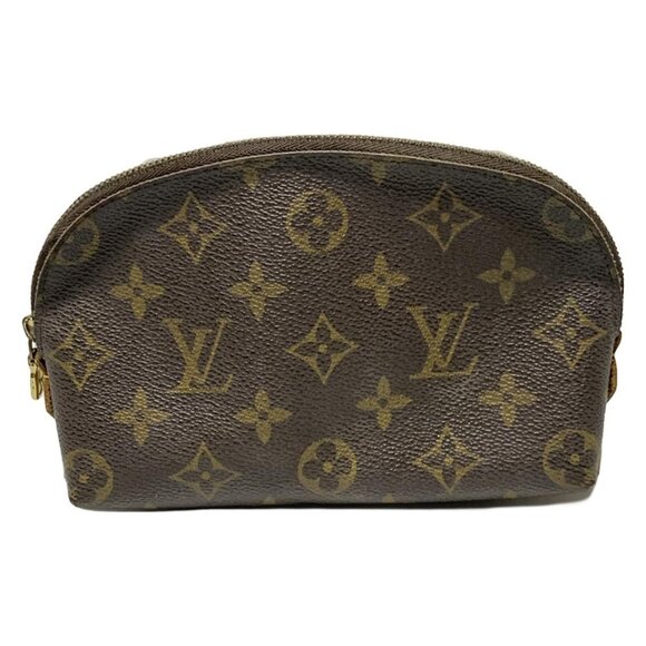 Auth LOUIS VUITTON Pochette Cosmetic PM M47515 Monogram - CA0071 Pouch - Picture 1 of 11